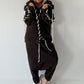 Haremhose mit Knopfdetails - mokka