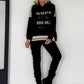 Oversized Hoodie Kopf Aus, Herz An! - schwarz