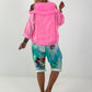 Tunika mit integrierten Top - neonpink