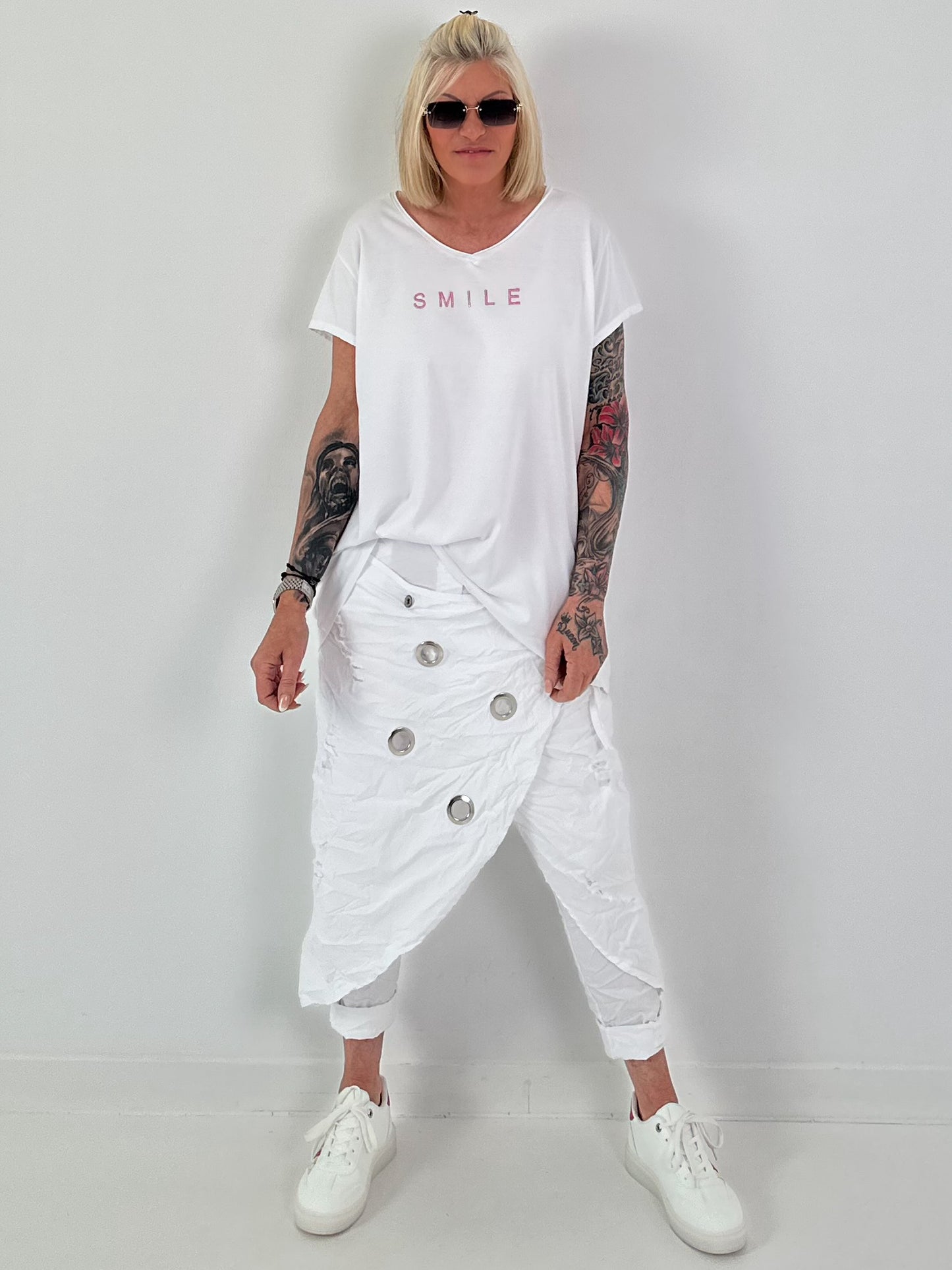 T-Shirt Smile - weiss