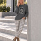 Pullover mit Strass-Comic-Motiv - anthrazit