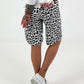 Sweat Short Leo mit Nieten - schwarz-weiss