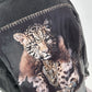 Stylische Jacke mit Farbverlauf und großem Rückenpatch - schwarz - grau