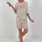 Sequin Shirt Soho - silver-pink