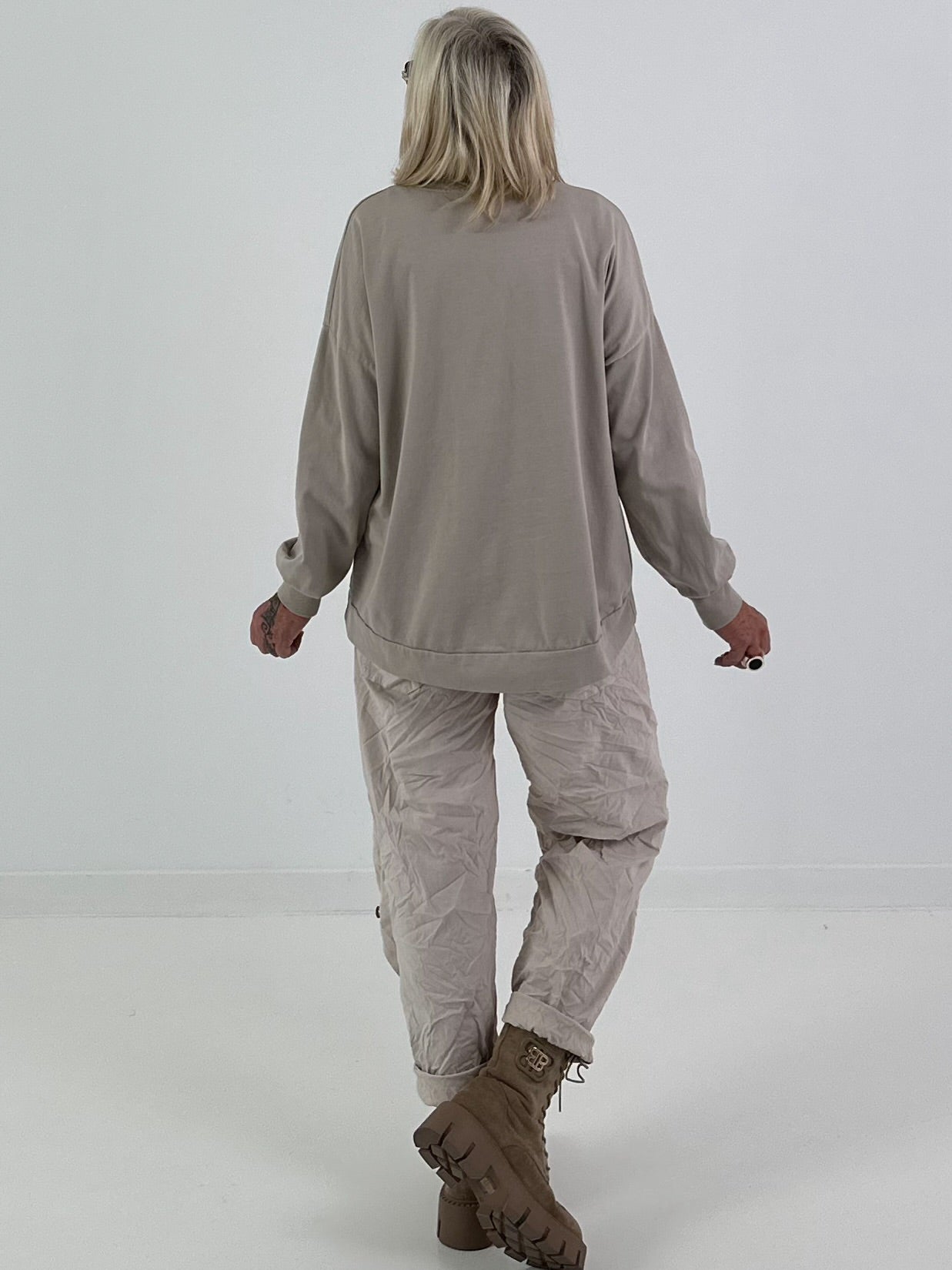 Sweater Good vibes only - beige