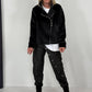 Biker Jacke - schwarz