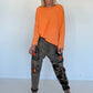 Basic Shirt mit Rundhalsausschnitt - orange