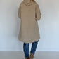 Teddymantel met mouwen met omslag - beige