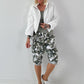 Ballon Jacke mit raffiniertem Kragen - weiss