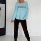 Weicher Pullover Whatever - hellblau