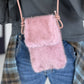 Kleine Felltasche / Phone Bag - rosa