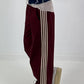 Pants with elastic waistband - burgundy