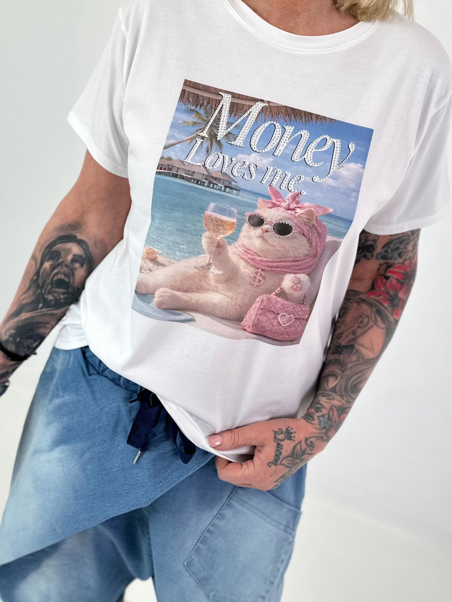 T-Shirt Money - weiss