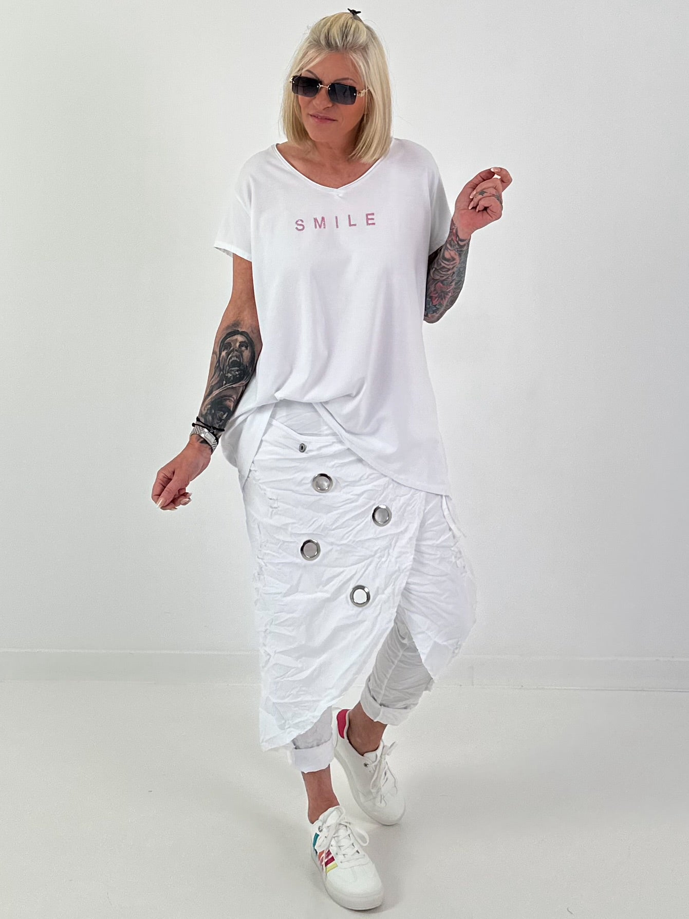 T-Shirt Smile - weiss