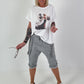 T-Shirt Woman mit Strassdetails - weiss