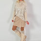 Coltrui met pailletten, model "Time to Shine" - beige