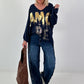 Oversized Shirt Amore - night blue