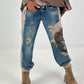 Jogg-Jeans im used Look Royal Leopard - denim