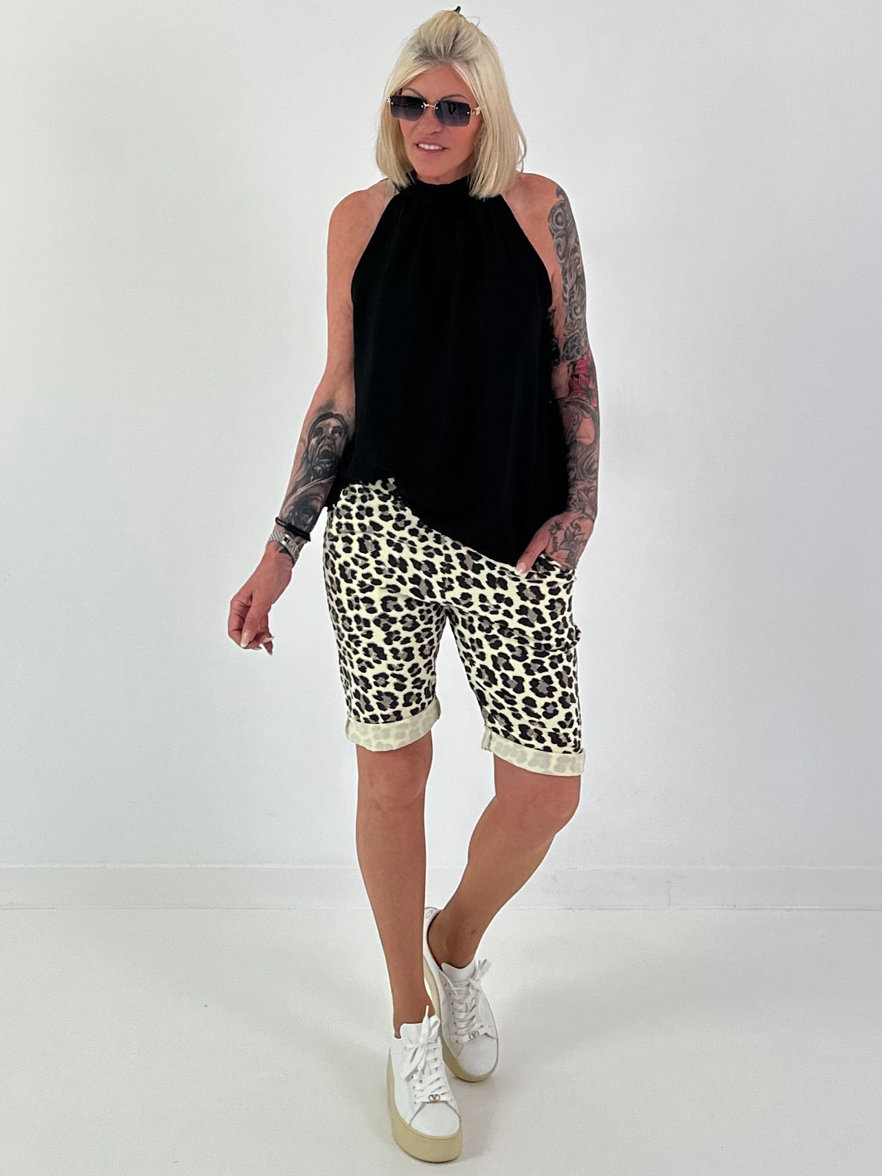 Neckholder Top -schwarz