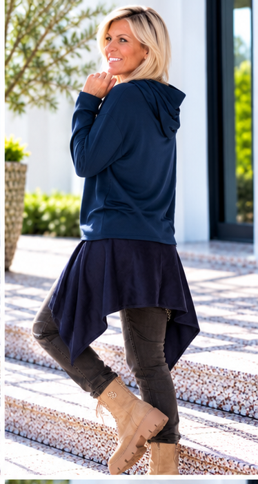 Waist Wrap in Wildlederoptik - marine
