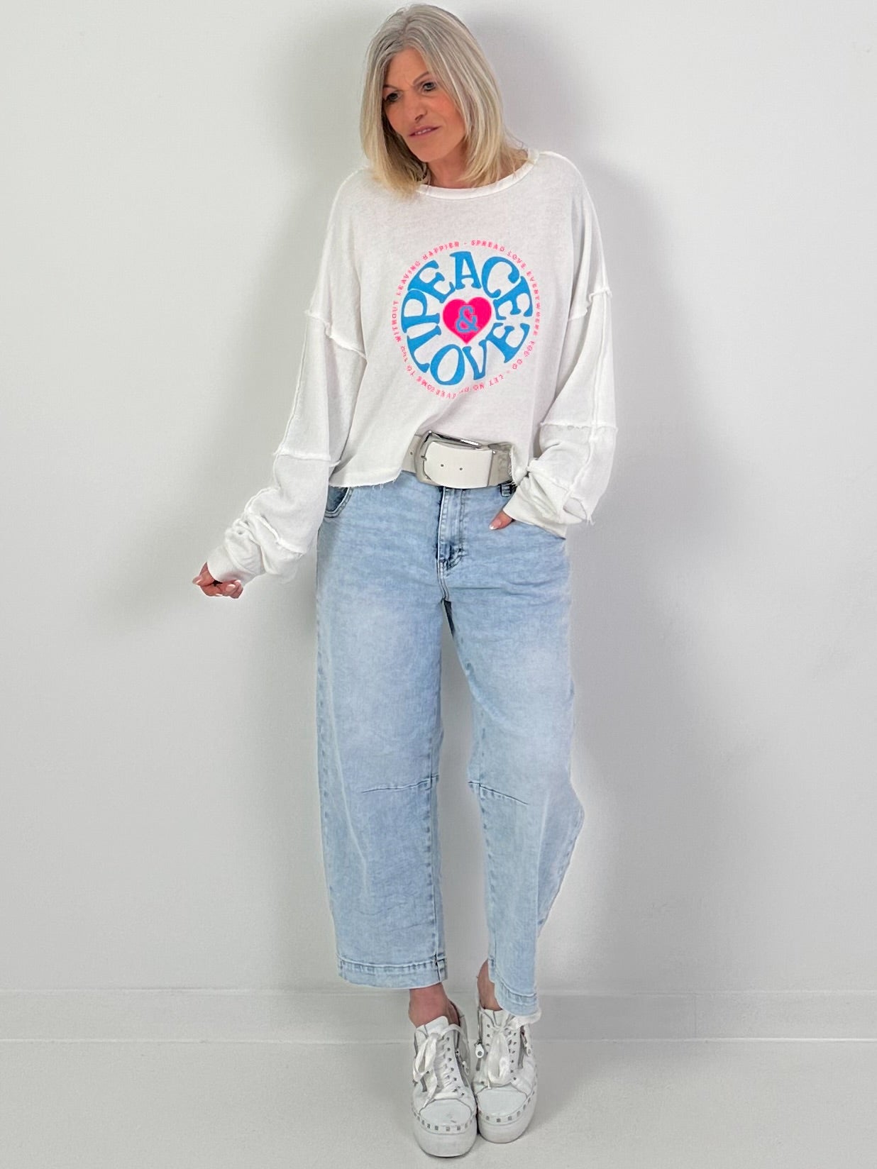 Peace&Love Sweater - white