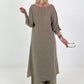 Two-piece linen set - taupe