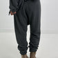 Sweat Baggy mit Tasche - anthrazit