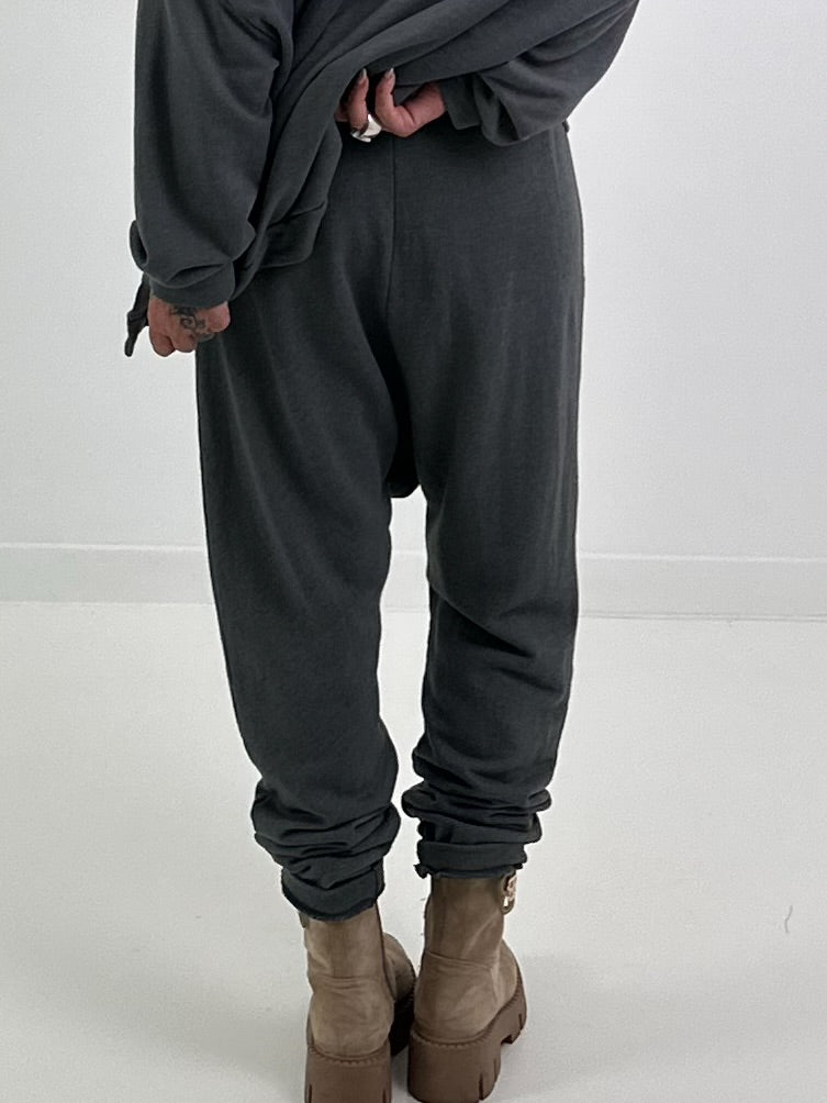 Sweat Baggy mit Tasche - anthrazit