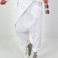Baggy Trousers with Overlay - white