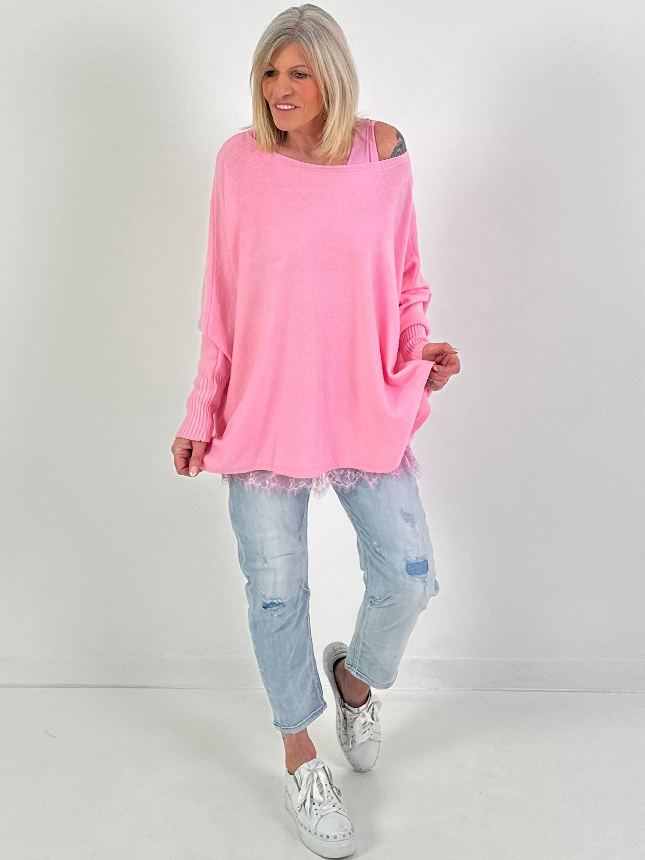 Pullover Good Vibes - rosa