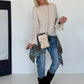 Shirt mit Trompetenärmelchen - beige