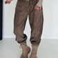 Cordhose mit Gürtel - taupe (lieferbar ab ca. 18.09.26)