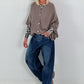 Oversized cardigan with refined details - taupe