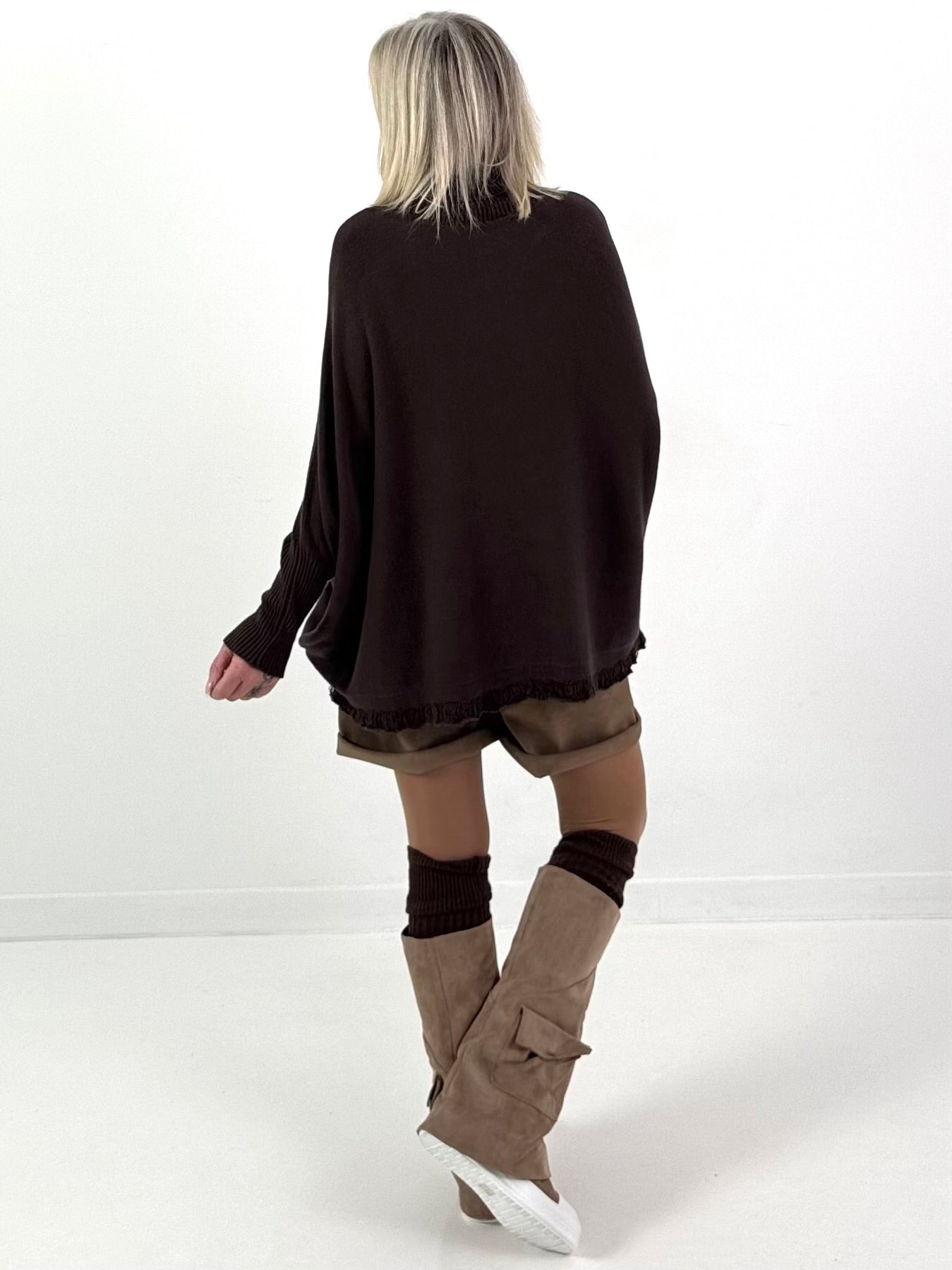 Oversized trui model "Relaxed Chic" - donkerbruin