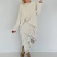 Oversized stone washed shirt - beige