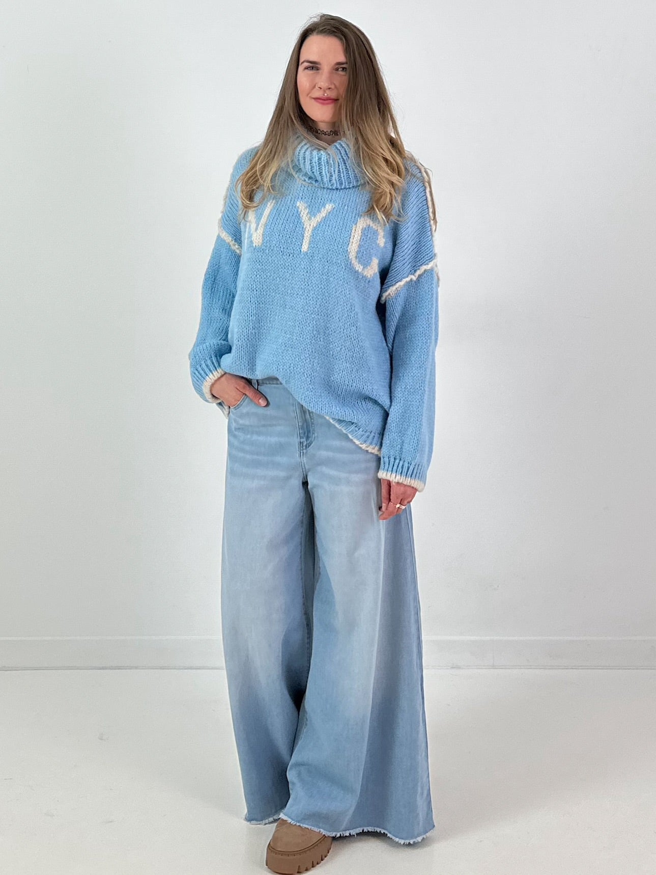 Trui model "Cozy City Chic" - blauw