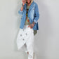 Oversized Shirt with Front Print - Khaki