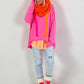 Oversized shirt model "YEAH" - bubble pink