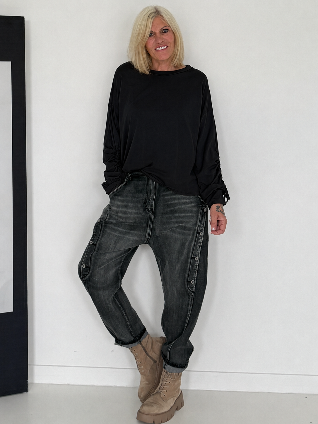 Shirt met ruches - roze