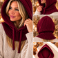 Grobrippstrick Balaclava - burgundi
