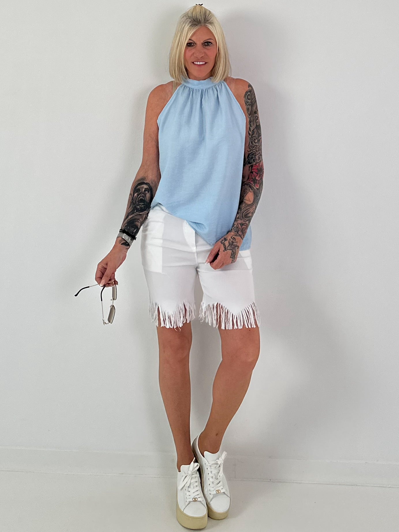Neckholder Top -hellblau