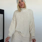 Weiche Strickmütze im Rautenmuster - beige-taupe
