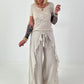 T-Shirt mit transparenten Pailletten - beige