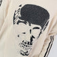 Sweater Skull with rhinestone details and cut-outs - beige
