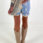 Crochet Shorts - light blue-multicolor
