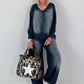 Lässiges Sweatshirt im Used-Look - marine