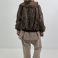 2 in 1 Jacke mit Leo-Print - burgunda