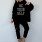 Oversized Hoodie Be Yourself - schwarz