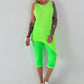 Long Top asymmetrisch - neongrün