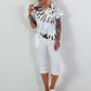 Batik Shirt - weiss-hellblau-dunkelbraun